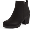 DREAM PAIRS Women's Ankle Boots Chunky Heel Platform - Stylish Comfort