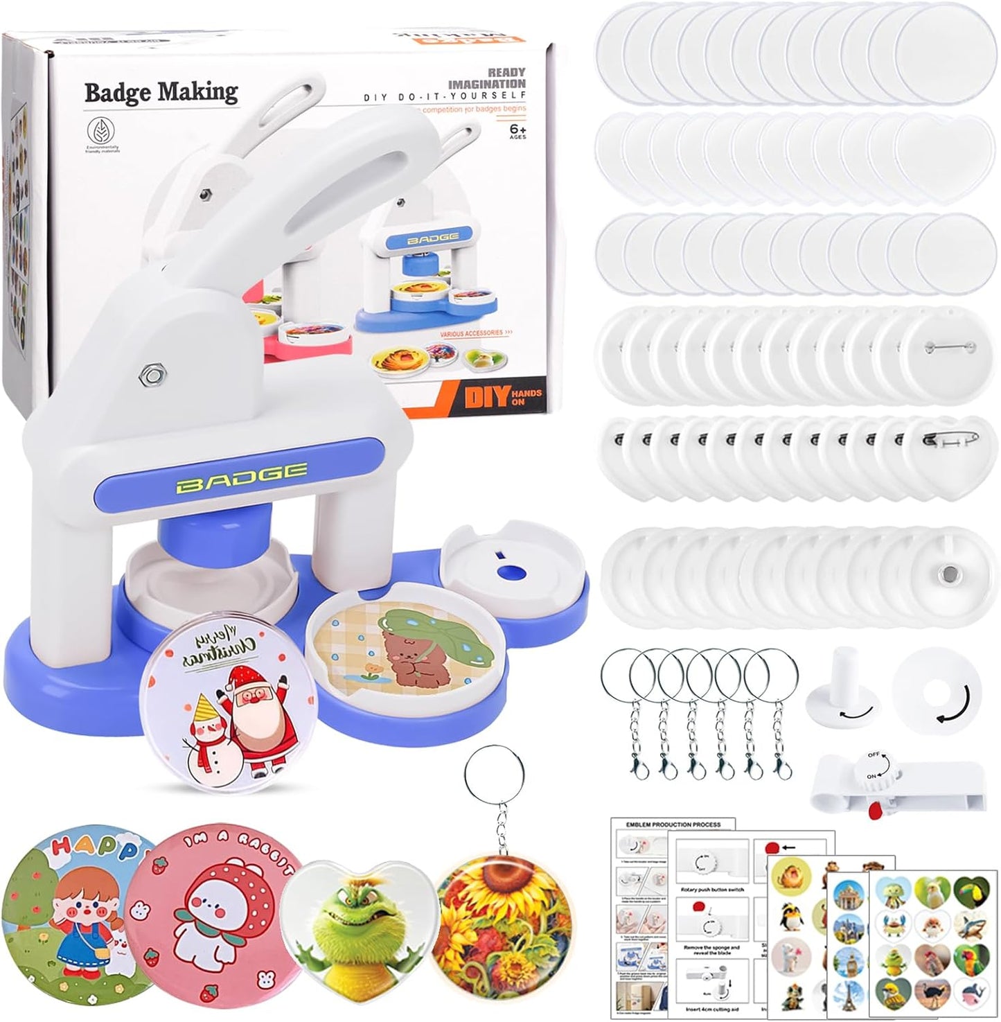 Domigard Badge Maker for Kids - DIY Pin Button Press