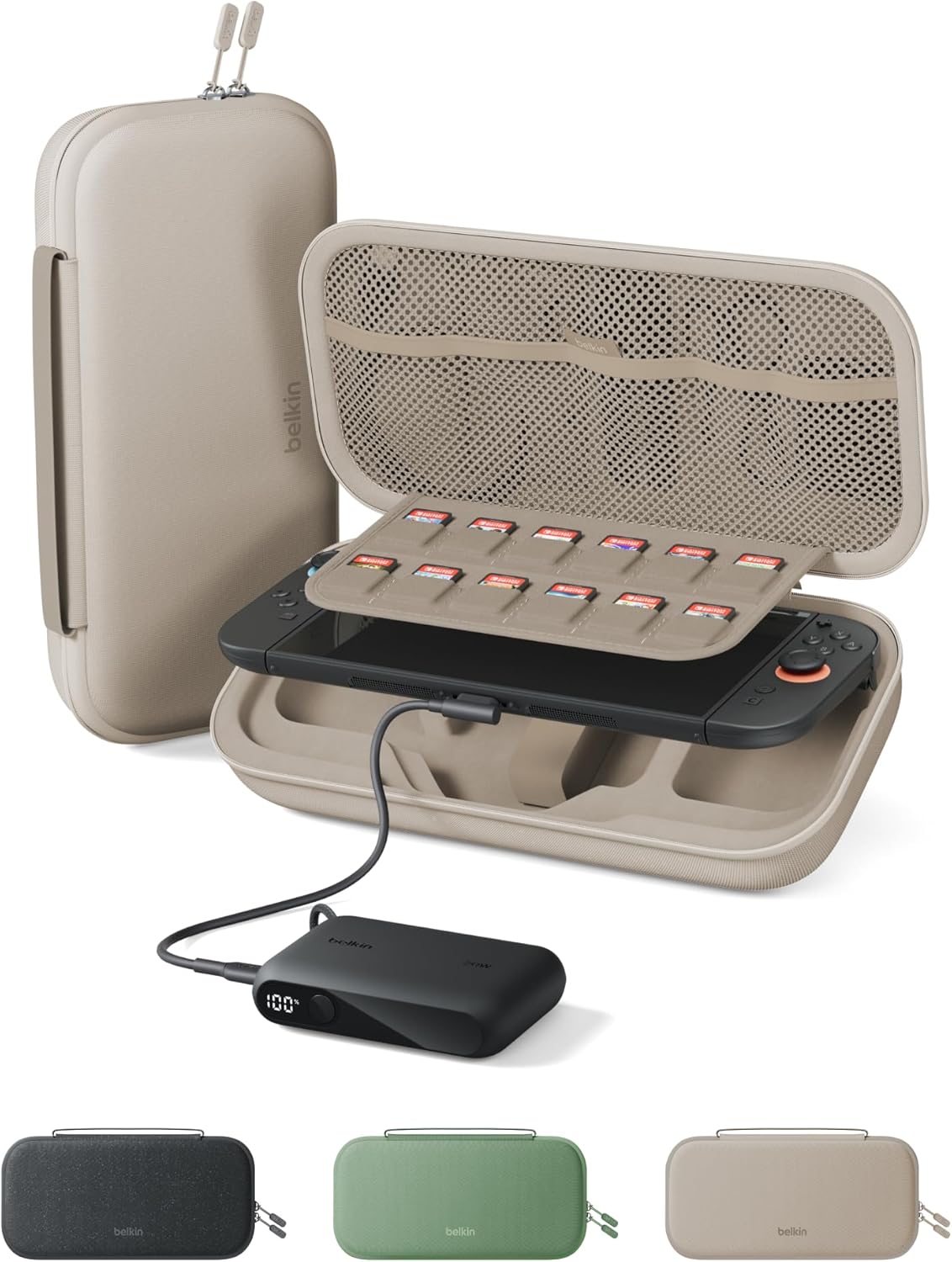 Belkin Nintendo Switch 2 Case with Power Bank for Travel
