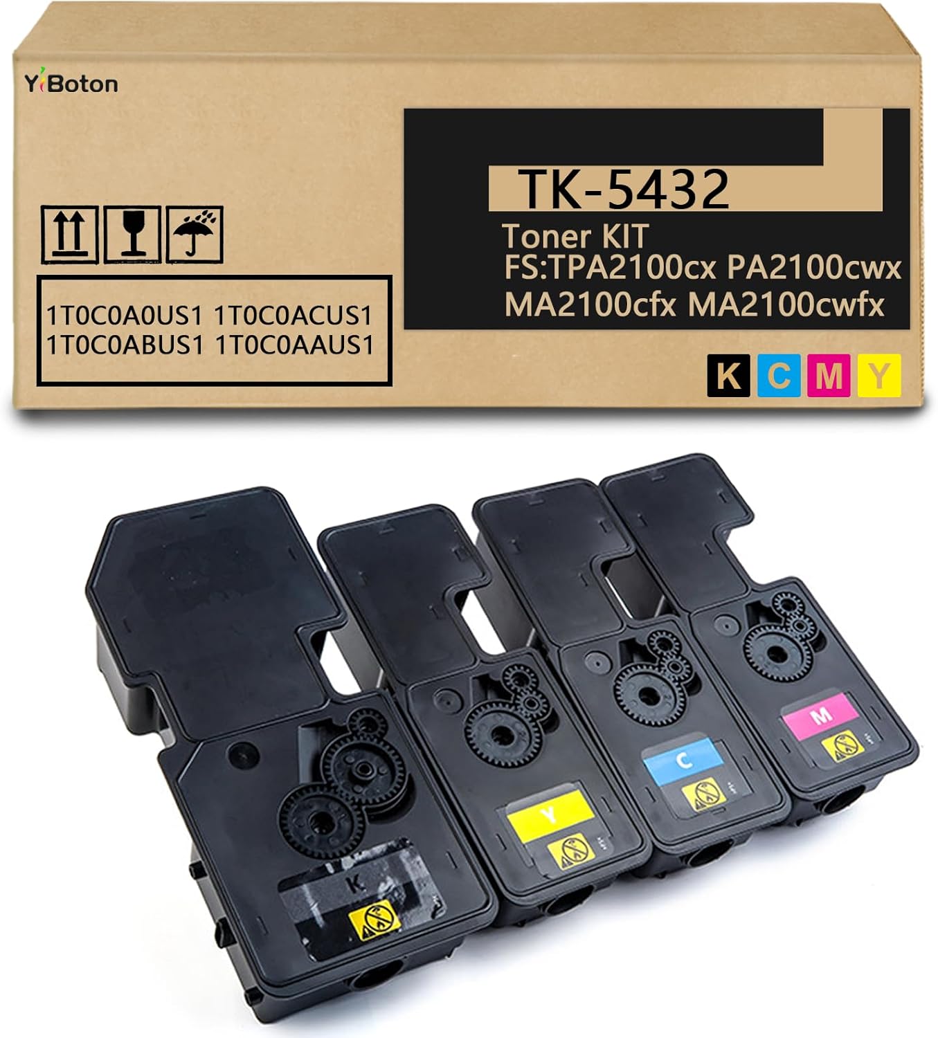 YiBoton High Capacity Toner Cartridge Set for Kyocera Printers
