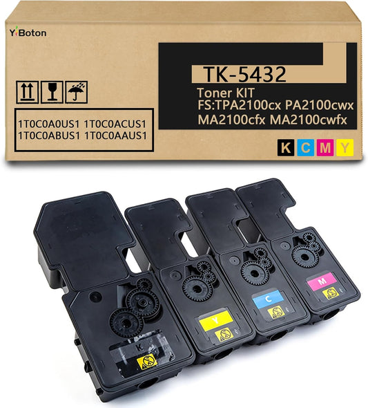YiBoton High Capacity Toner Cartridge Set for Kyocera Printers