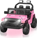 12V Kids Ride on Truck Car for Girls 3-5 - Parental Remote Control