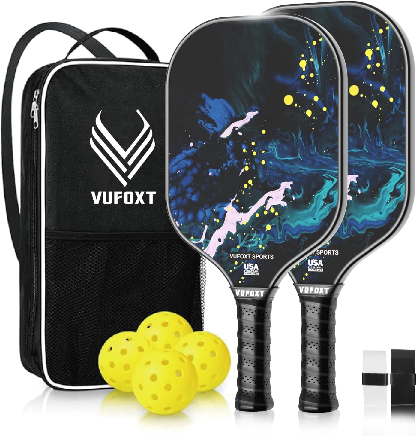 Pickleball Paddles Set of 2/4 - USAPA Approved Carbon Fiber