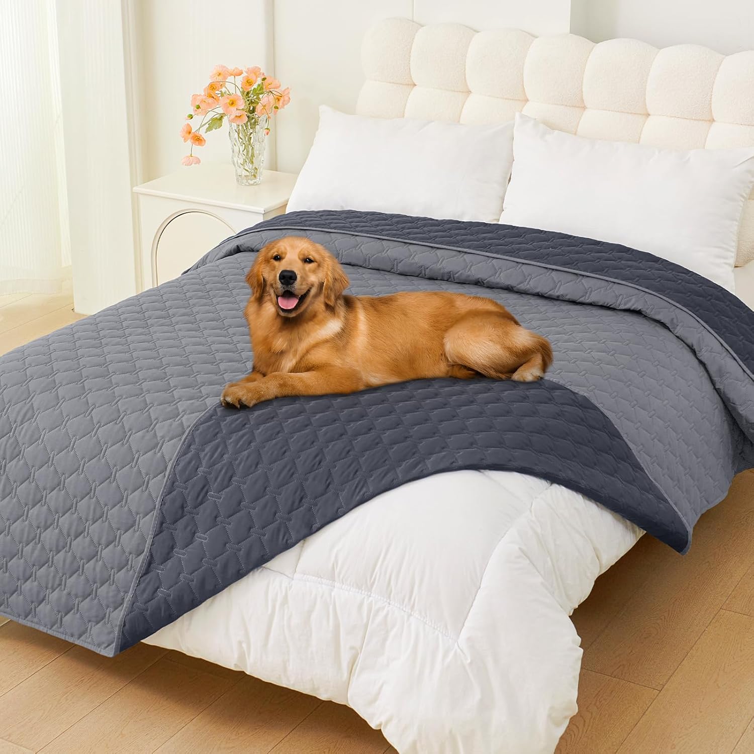 Smiry Waterproof Dog Bed Cover Blanket for Pets and Furniture