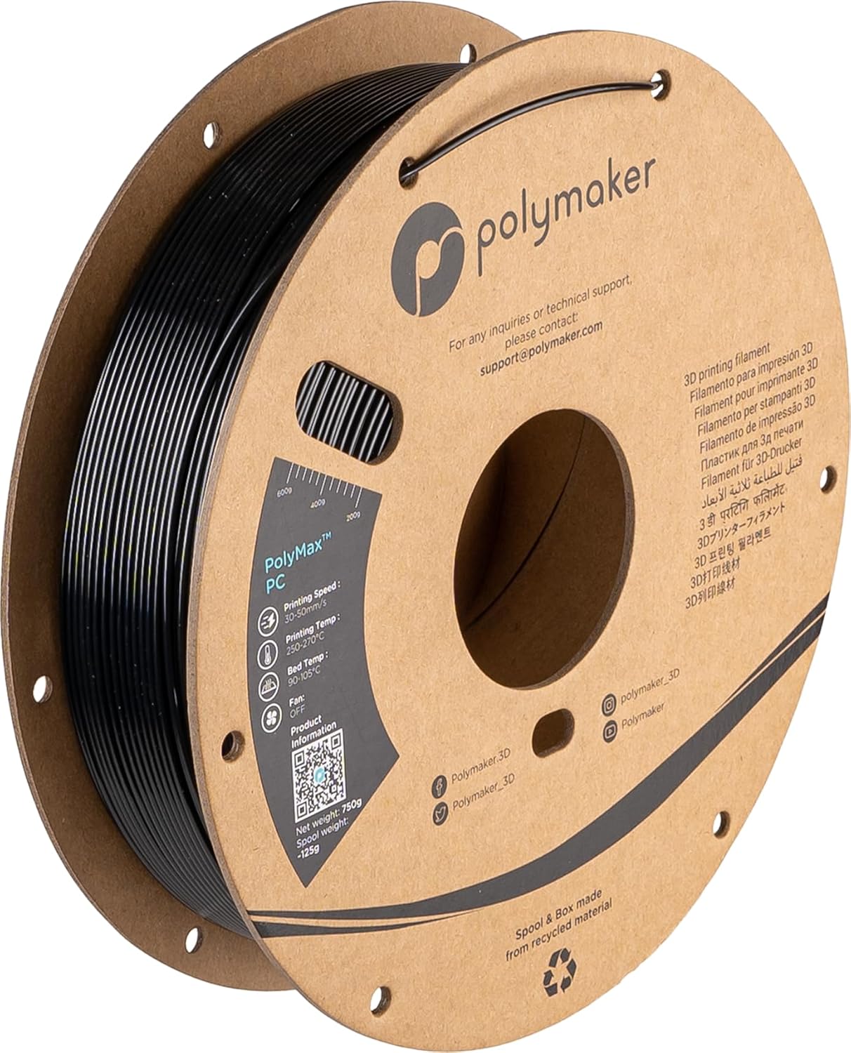 Polymaker Polymax Tough PC Filament 1.75mm for 3D Printing