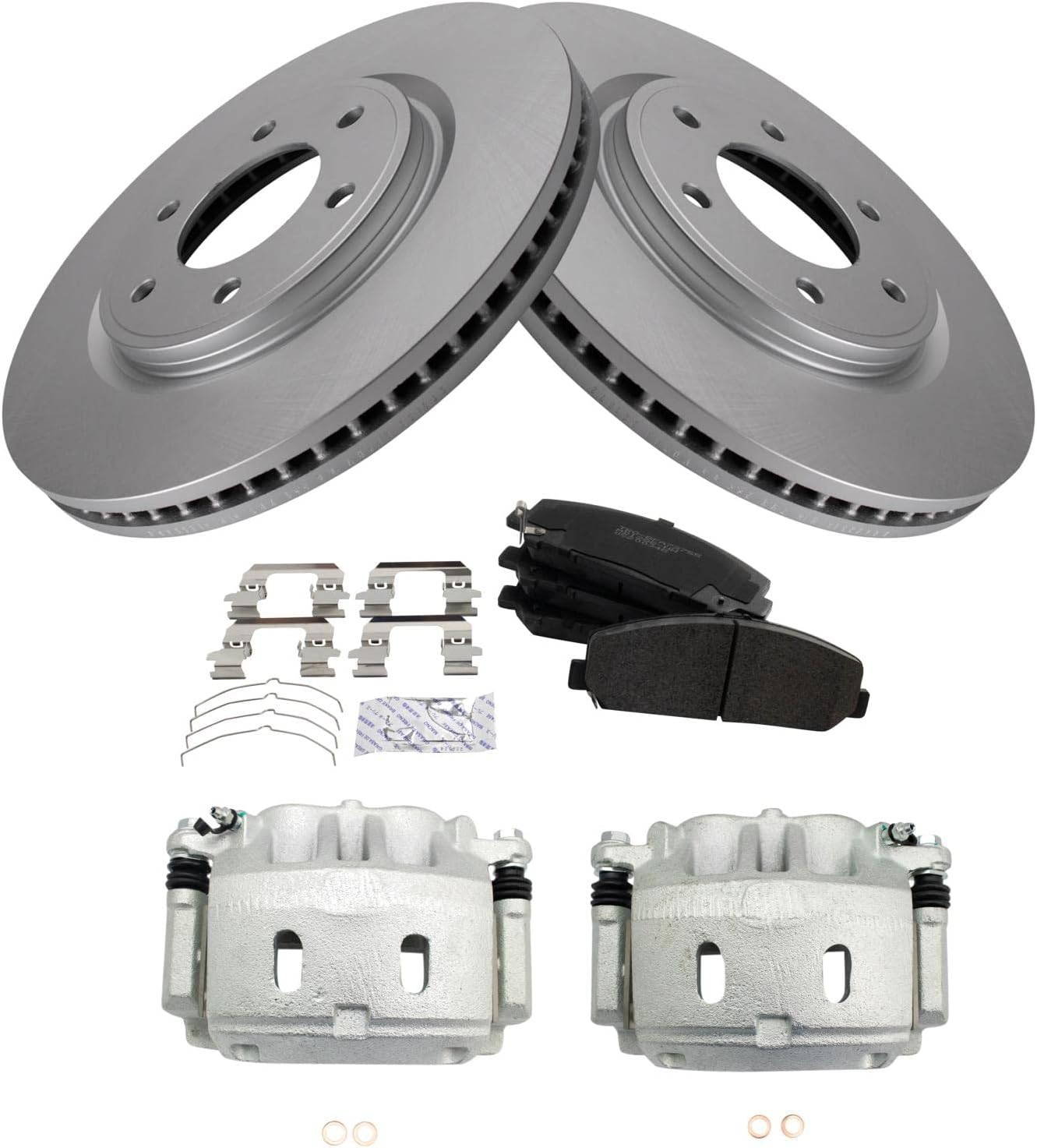 TRQ Front Brake Pad & Rotor Kit for INFINITI QX56 & Nissan Armada