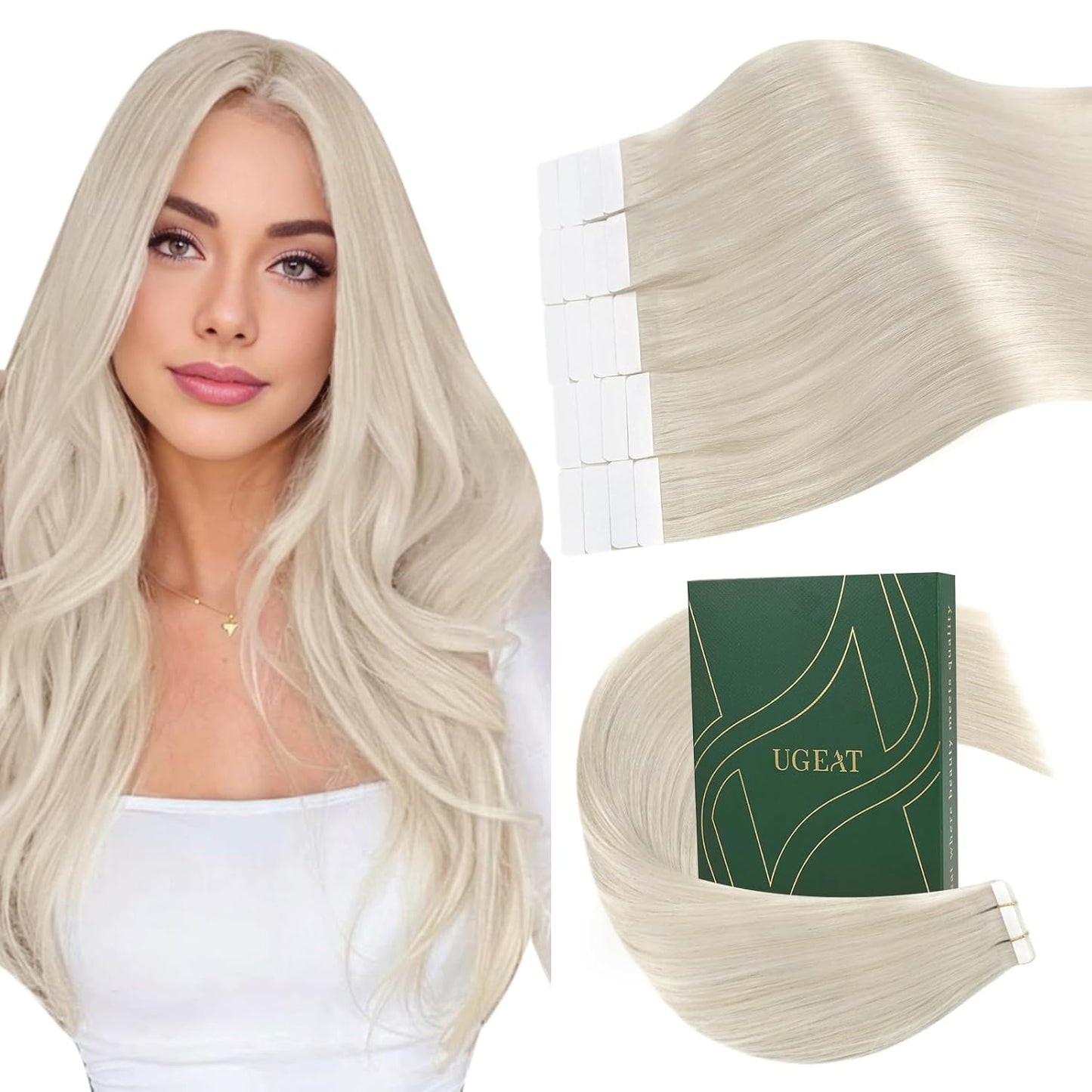 Ugeat Blonde Tape in Hair Extensions for Effortless Style