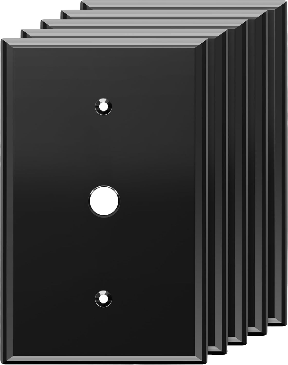 LIDER Reflective Acrylic Phone Cable Wall Plate - 5 Pack