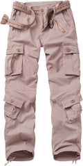 Cargo Pants Women Baggy Camo Tactical Pants Straight Leg - 9 Pockets
