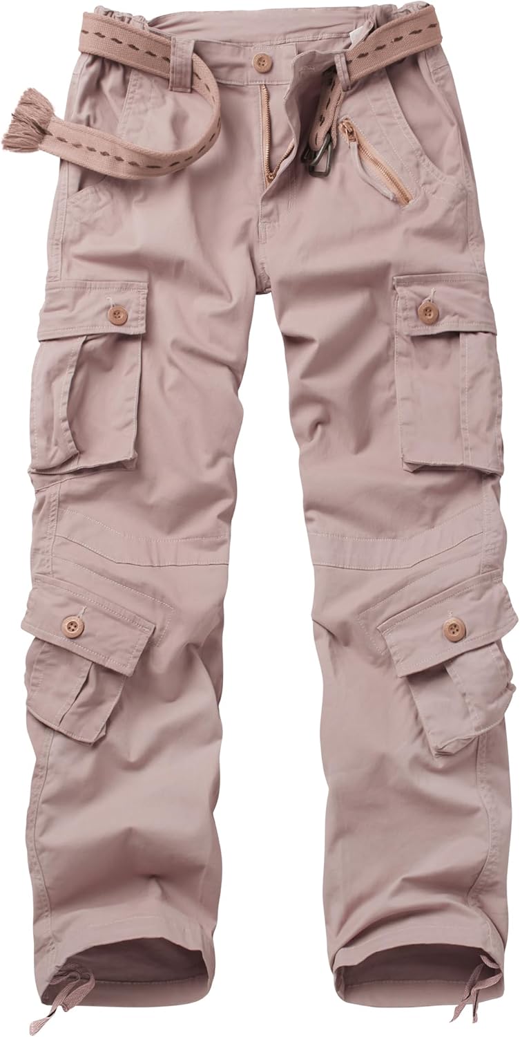 Cargo Pants Women Baggy Camo Tactical Trousers with 9 Pockets