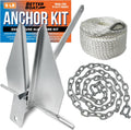 Heavy Duty Boat Anchor Kit Fluke Design - All-in-One Anchor Set