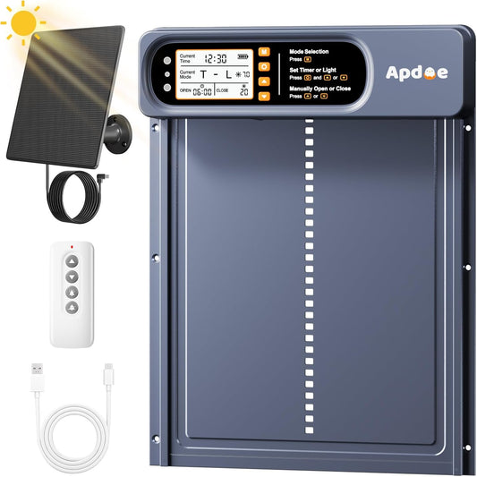 Automatic Chicken Coop Door with Solar Power and Timer Features