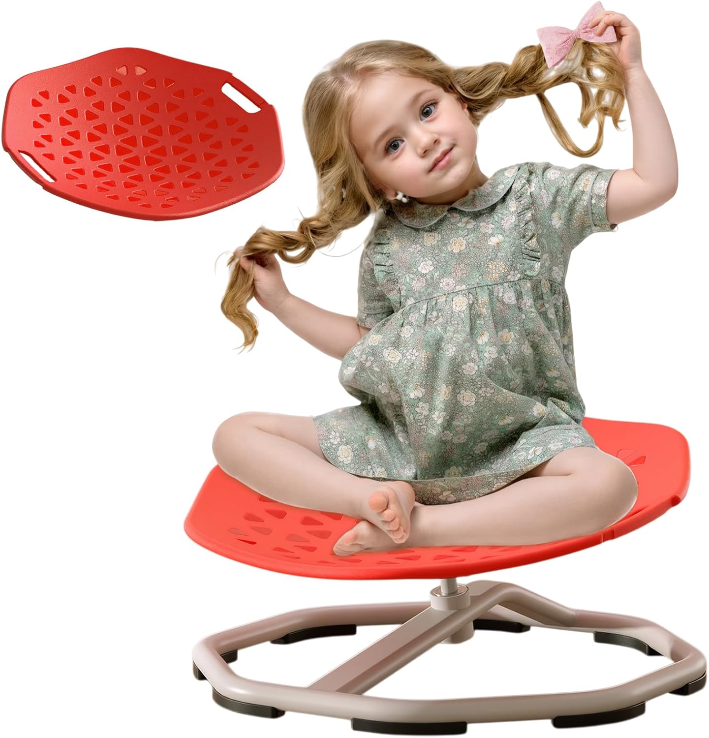 Autism Swivel Chair - Calming Spinning Seat (Red)