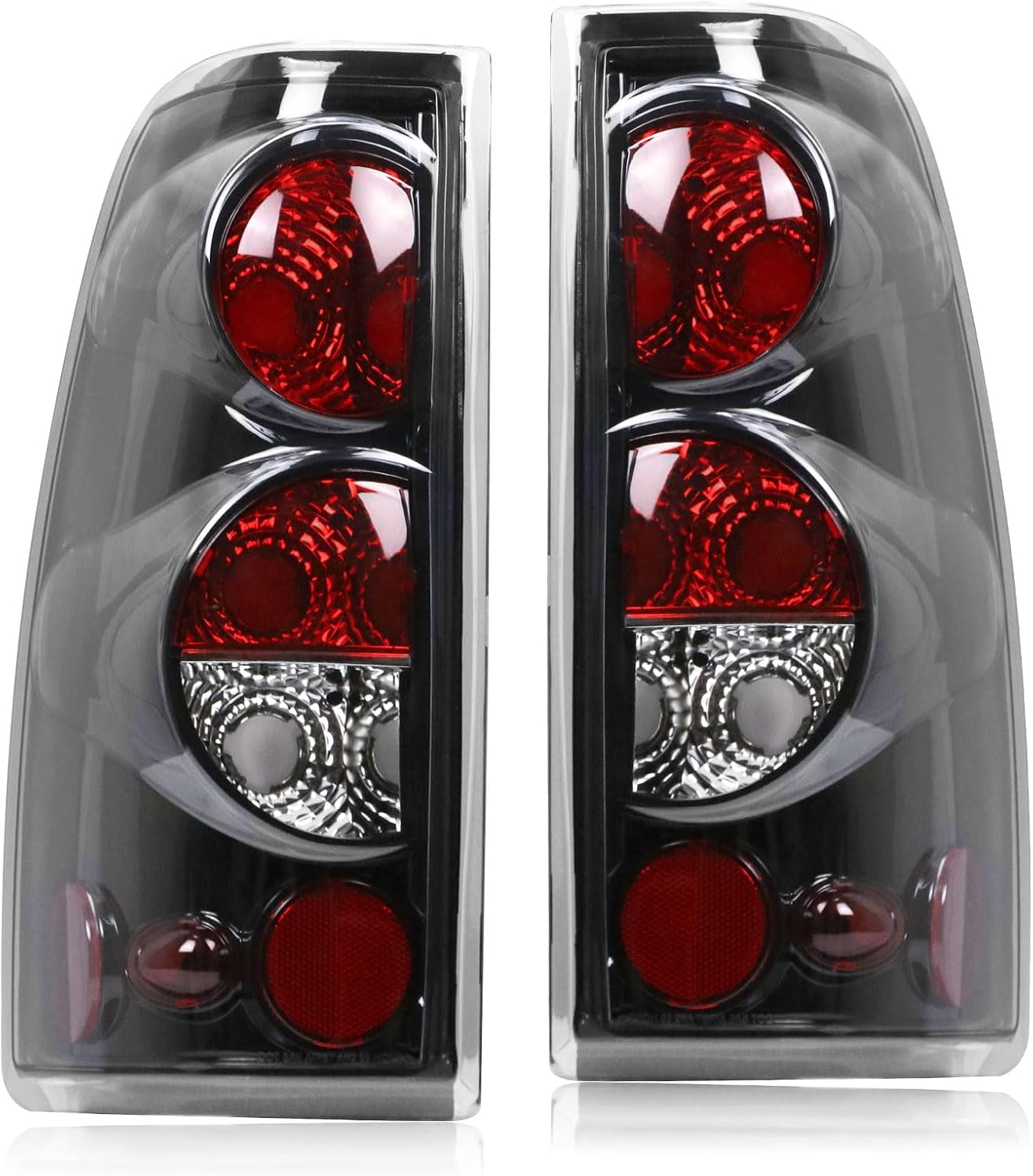 Nakuuly Tail Light Black for 1999-2006 Chevy Silverado Models