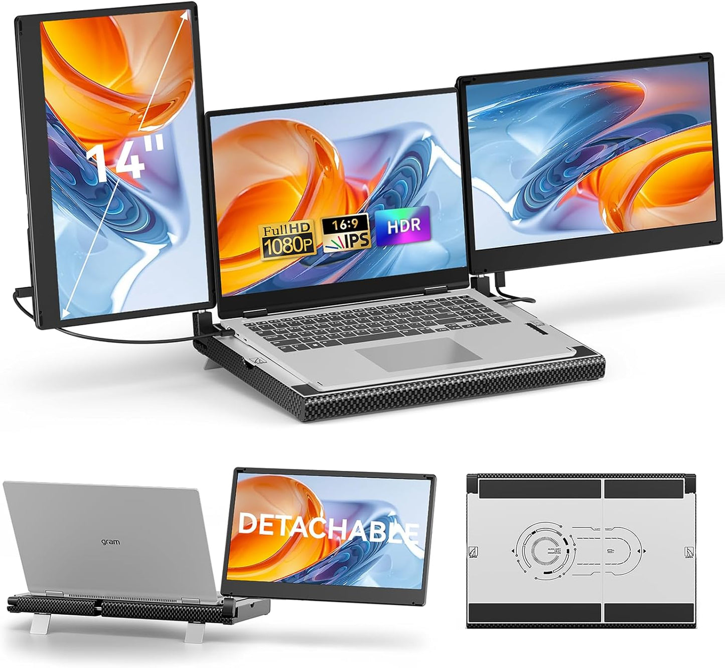 FHD 1080P Triple Monitor Extender - 300% More Efficient!