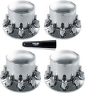 TORQUE 4 Pack Rear Axle Wheel Covers for Semi Trucks - Chrome