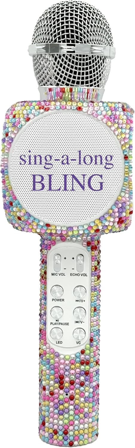 Sing-Along Bling Bluetooth Karaoke Microphone for Fun Parties