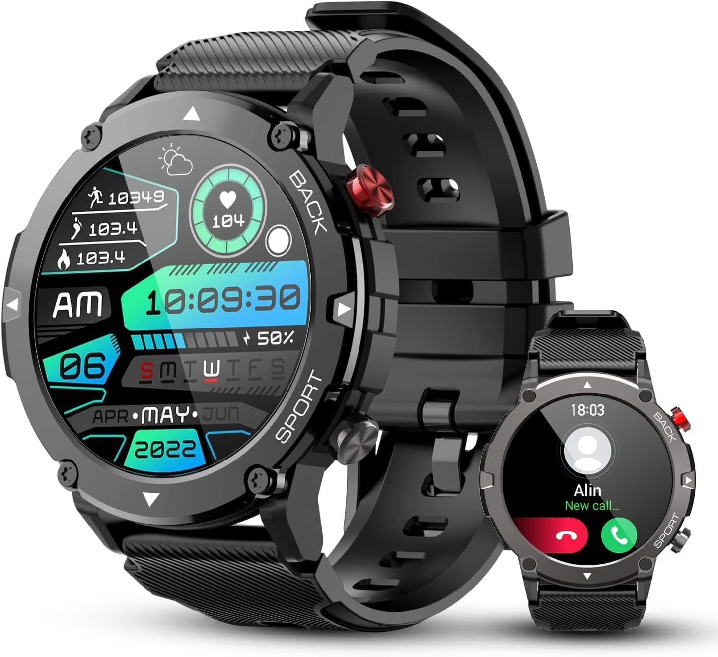 DUREXO Military Smartwatch: 100 Days Standby