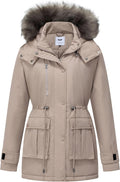 GGleaf Women's Quilted Winter Coat Warm Puffer Jacket - Removable Hood