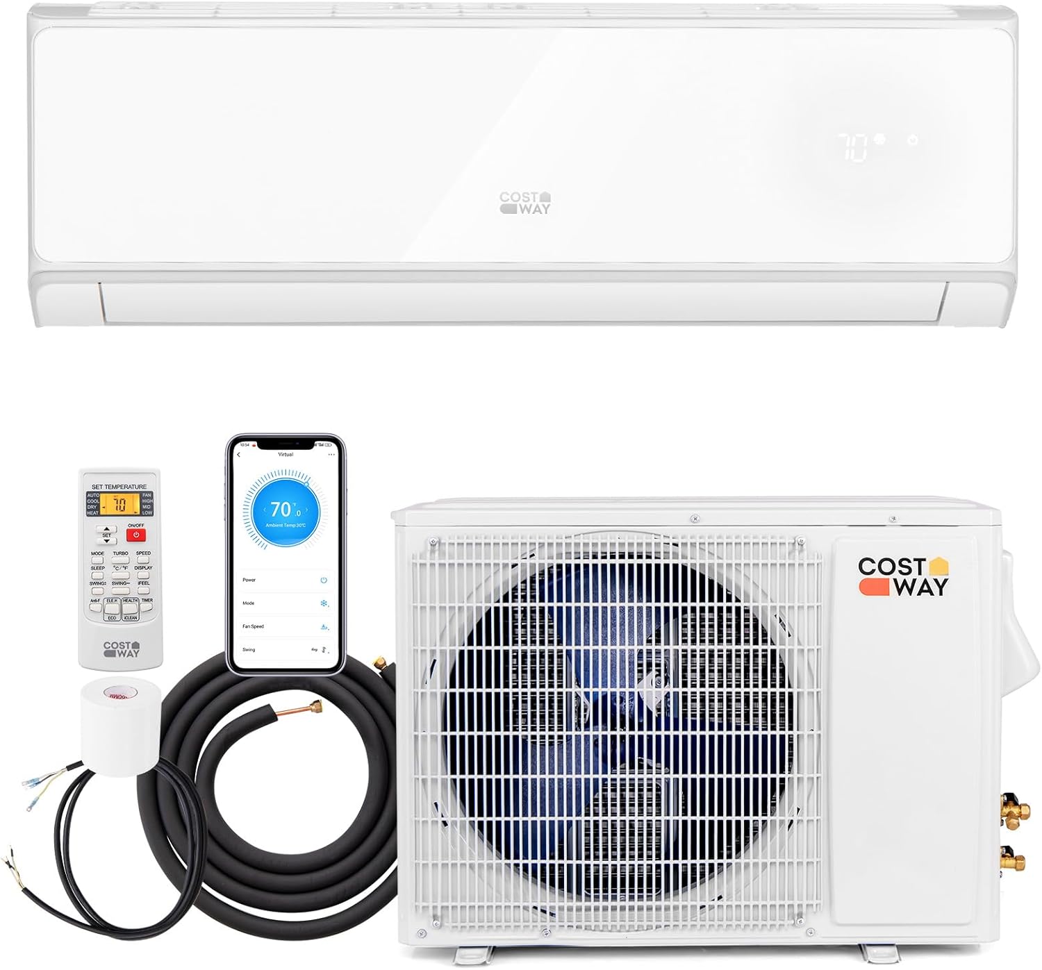 Efficient 18000 BTU AC/Heater, WiFi Enabled