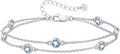 Elegant Double Strand Birthstone Charm Bracelets for Women 2023