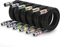XLR Cable 15ft 6 Pack - Premium Balanced 3-Pin Microphone Cables