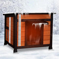 Insulated Outdoor Cat House for Winter Stray Cats with Escape Doors