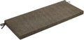 42 Inch Classic Solid Color Bench Cushion with Ties - Brown