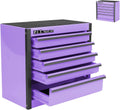 P.I.T. Mini Lavender Fog Tool Box - Portable 5-Drawer Micro Roll Cab