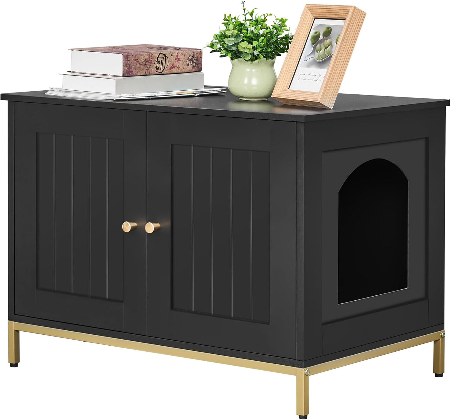 Homhedy Cat Litter Box Enclosure for Stylish Pet Washroom