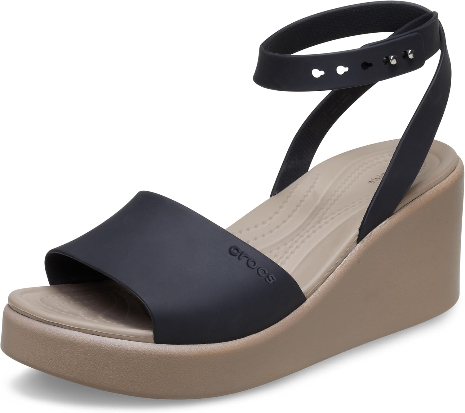 Crocs Women's Brooklyn Ankle Strap Wedge Sandals for Comfort