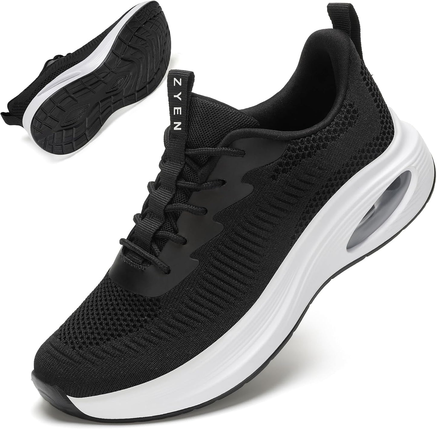 ZYEN Wide Toe Box Shoes for Women with Air Cushion Support
