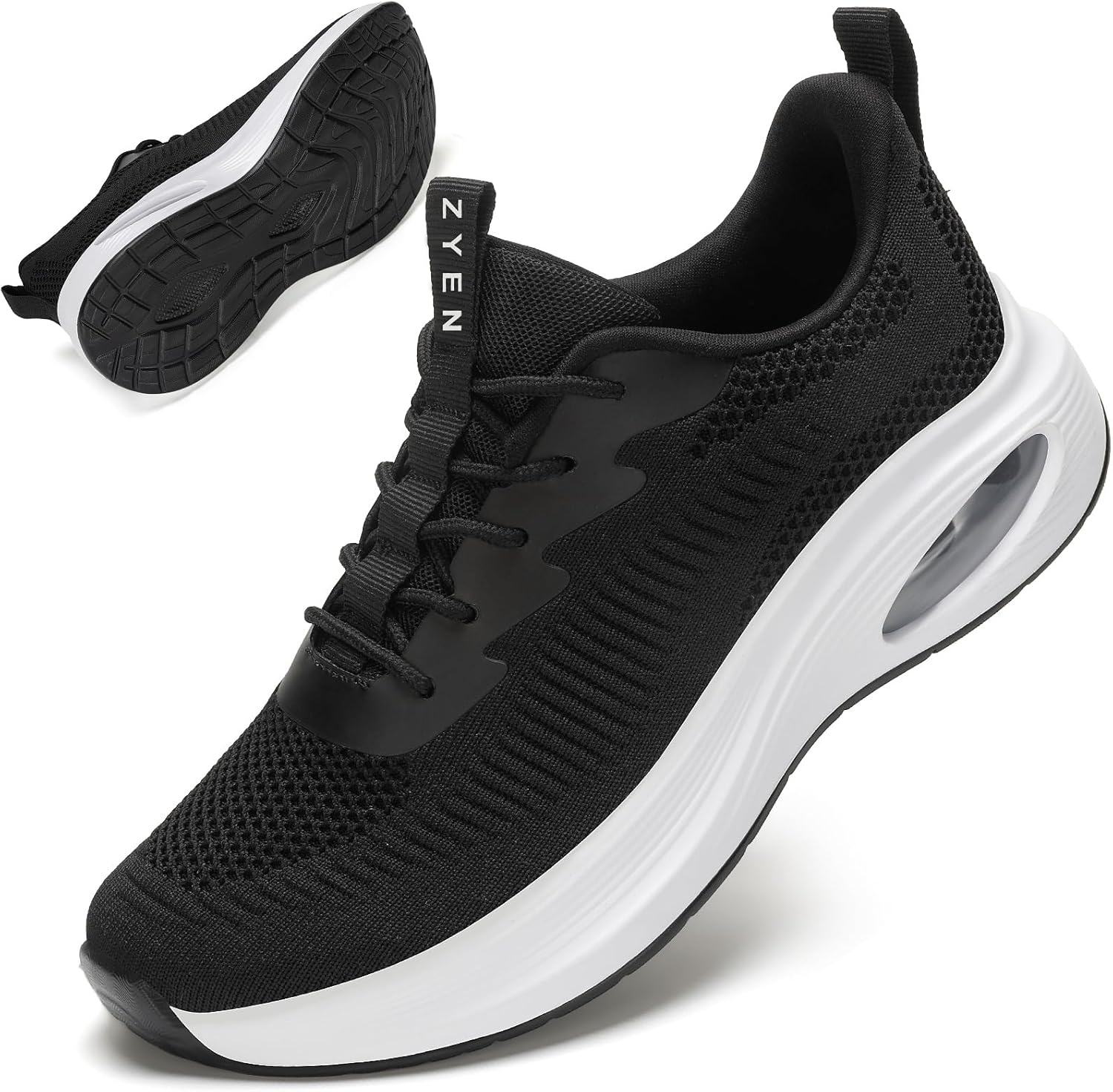 ZYEN Wide Toe Box Shoes for Women with Air Cushion Support