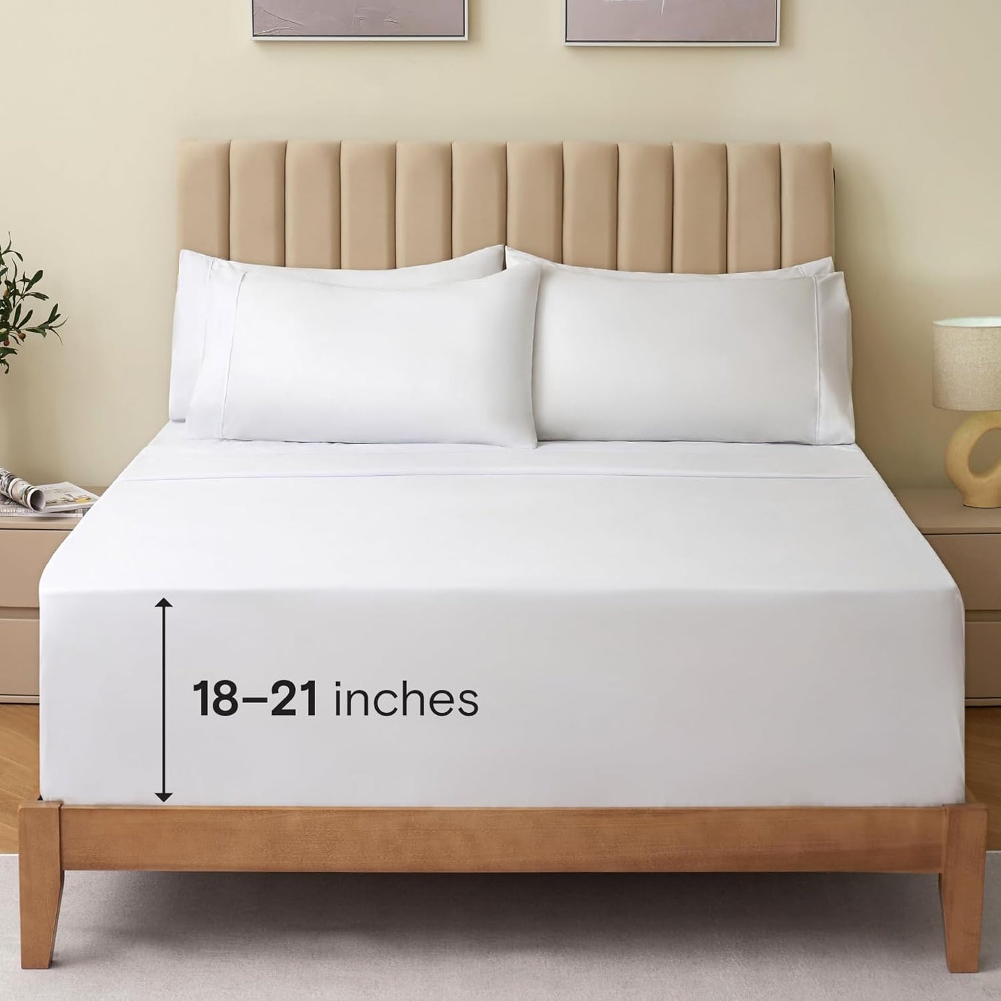 LuxClub 5 PC Split King Sheet Set for Ultimate Comfort and Style
