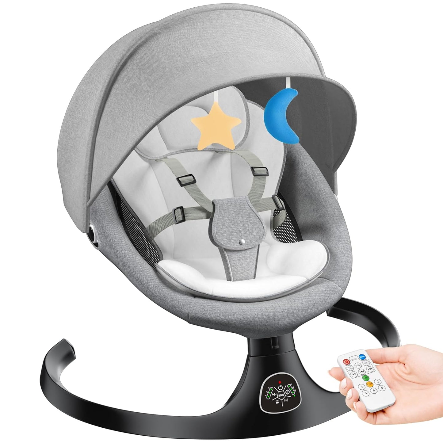 Electric Baby Swing for Infants with 5 Speeds & 10 Lullabies