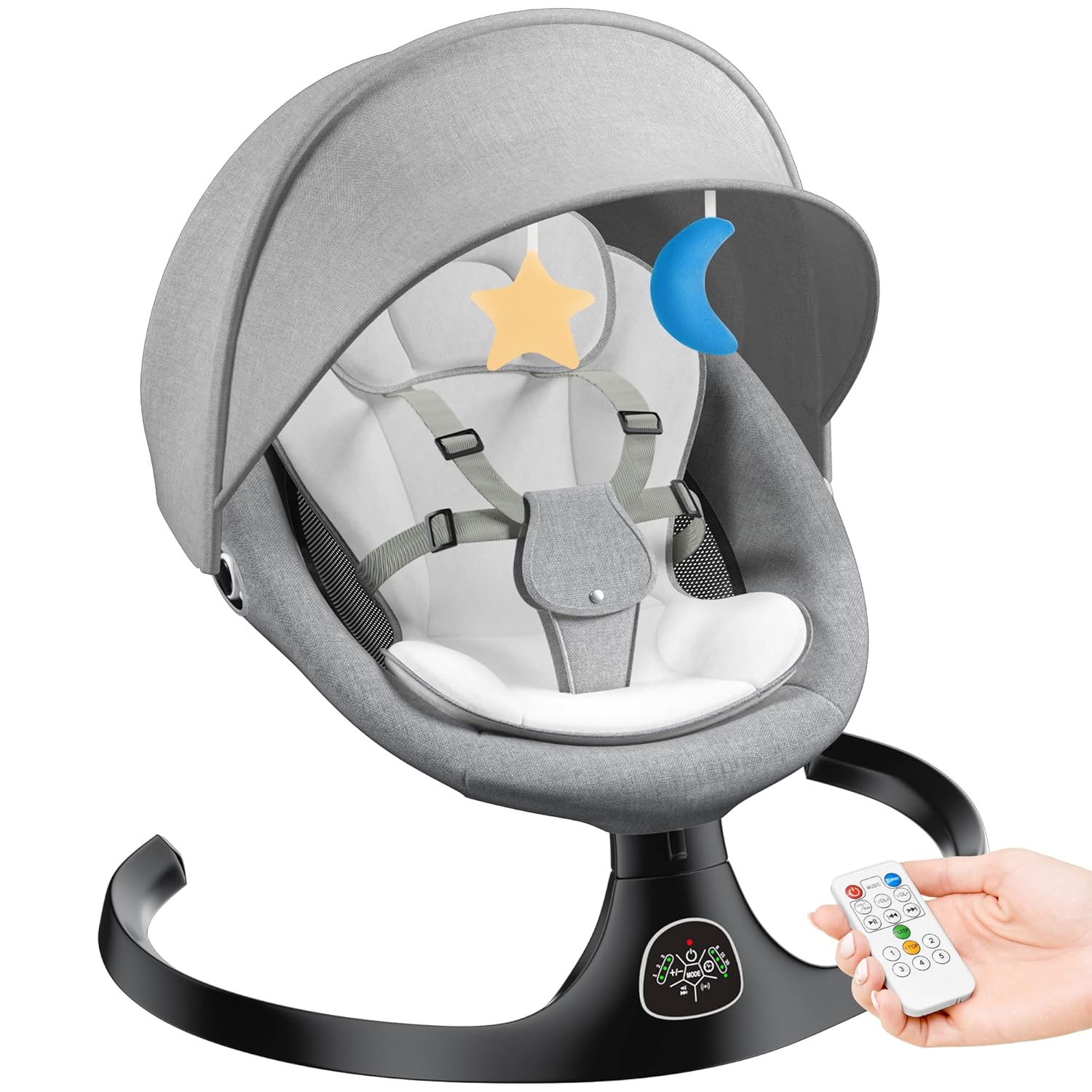 Electric Baby Swing for Infants with 5 Speeds & 10 Lullabies