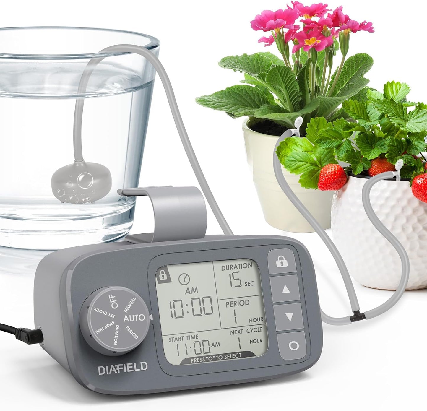 DIAFIELD Indoor Automatic Plant Waterer for 15 Potted Plants