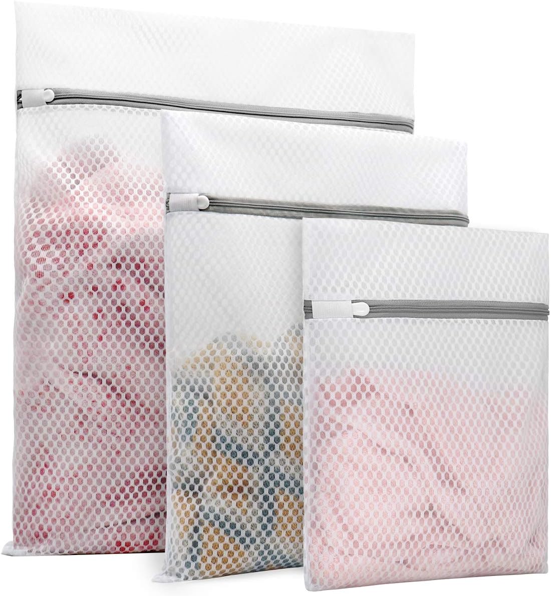 Muchfun 3Pcs Honeycomb Mesh Laundry Bags Set - Protect Delicates!