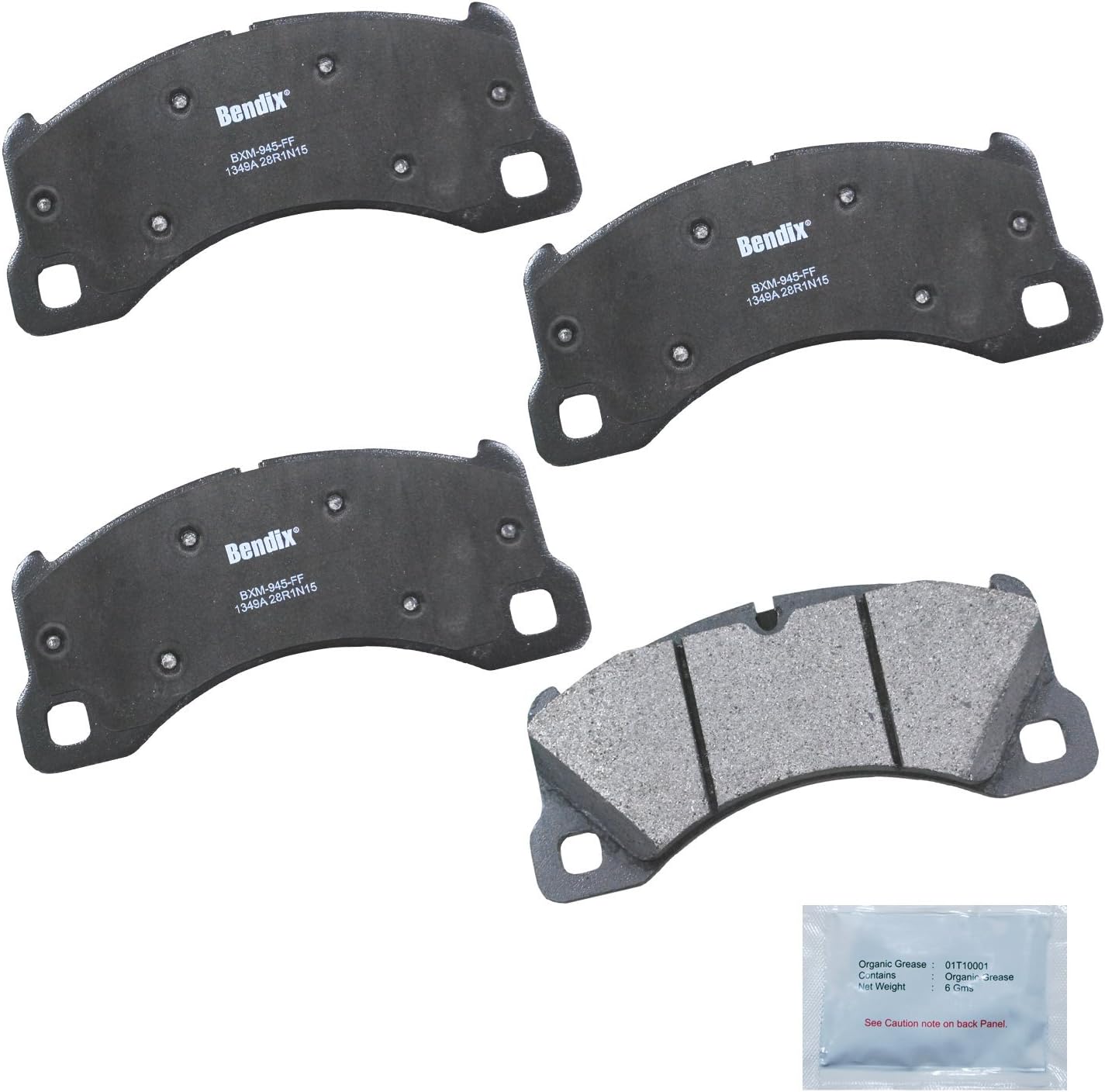 Bendix Priority1 CFM1349A Semi-Metallic Brake Pads for Porsche