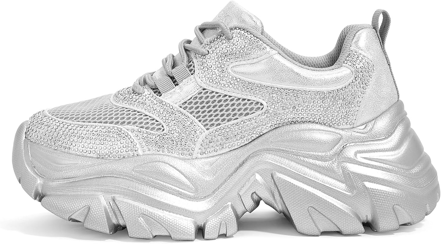 K KIP WOK Chunky Sneakers for Women - Stylish Platform Shoes