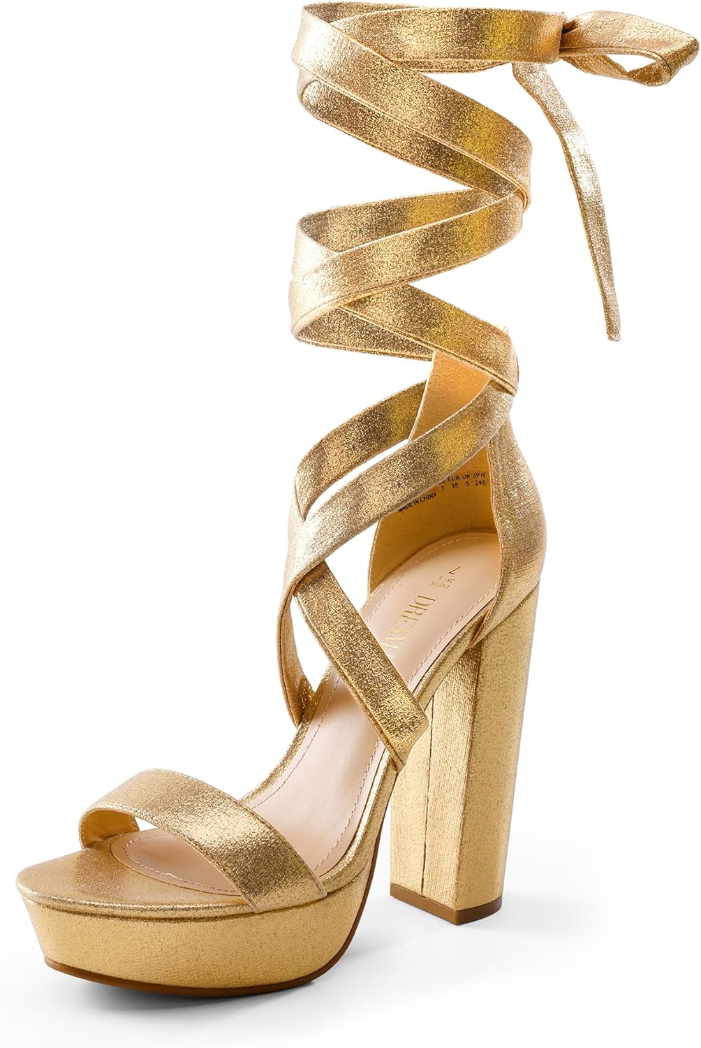 DREAM PAIRS Chunky Block Platform Heels for Women - Sexy Style