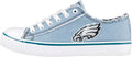Denim Team Logo Women's Canvas Sneakers - Low Top Fan Shoes