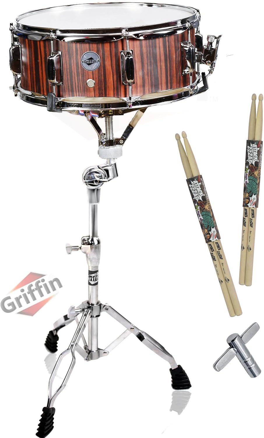 GRIFFIN 14in x 5.5in Snare Drum Set for Perfect Acoustic Sound