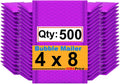 iMBAPrice 500-Pack #000 4 in x 8 in Purple Bubble Mailers - Bulk Value