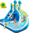 Seahorse Inflatable Water Slide for Kids Backyard - 5-in-1 Splash Park