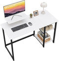 GreenForest 47 inch Computer Desk with Monitor Stand and Shelves