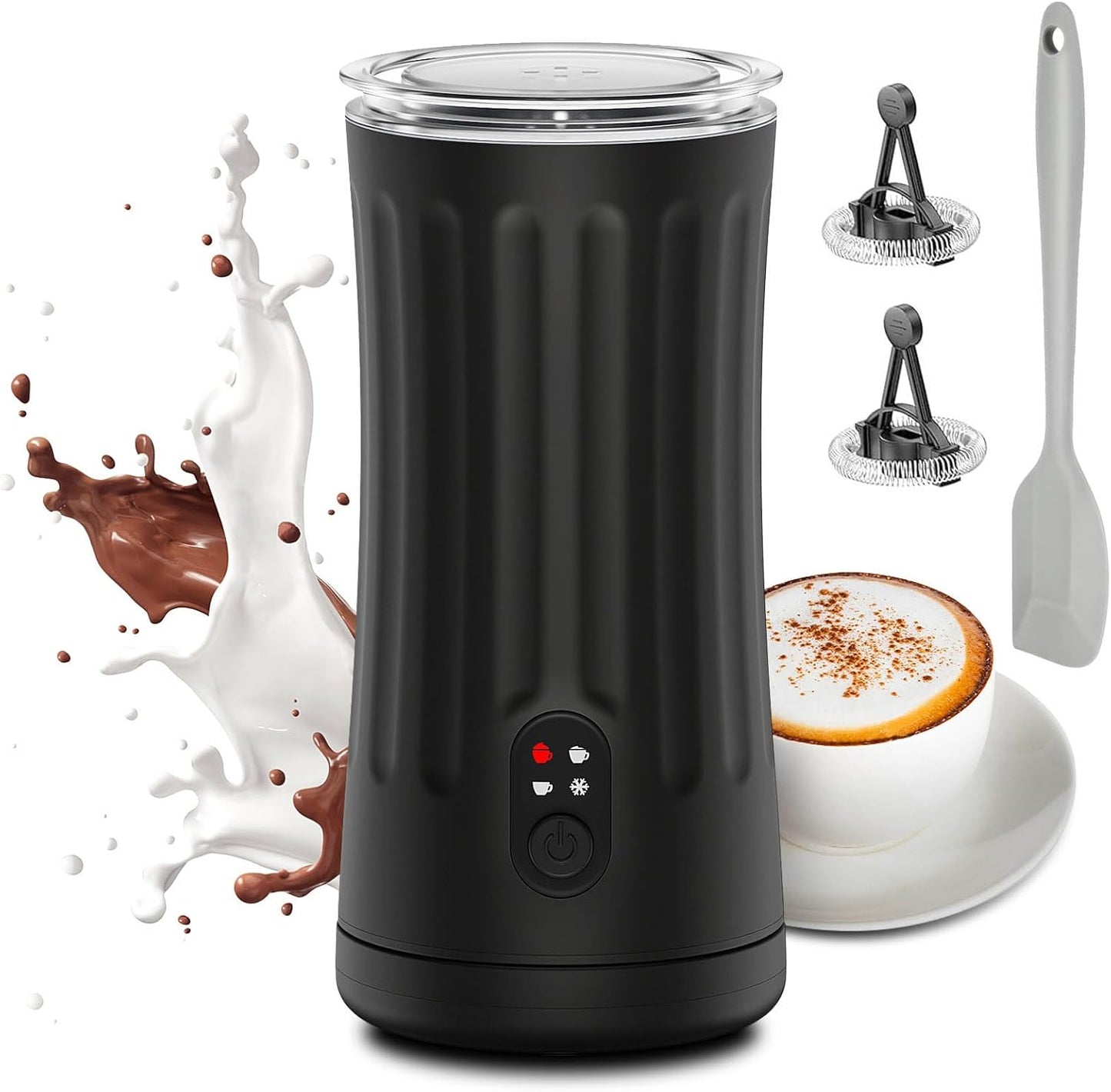 4-in-1 Milk Frother & Steamer - Perfect Foam Every Time!
