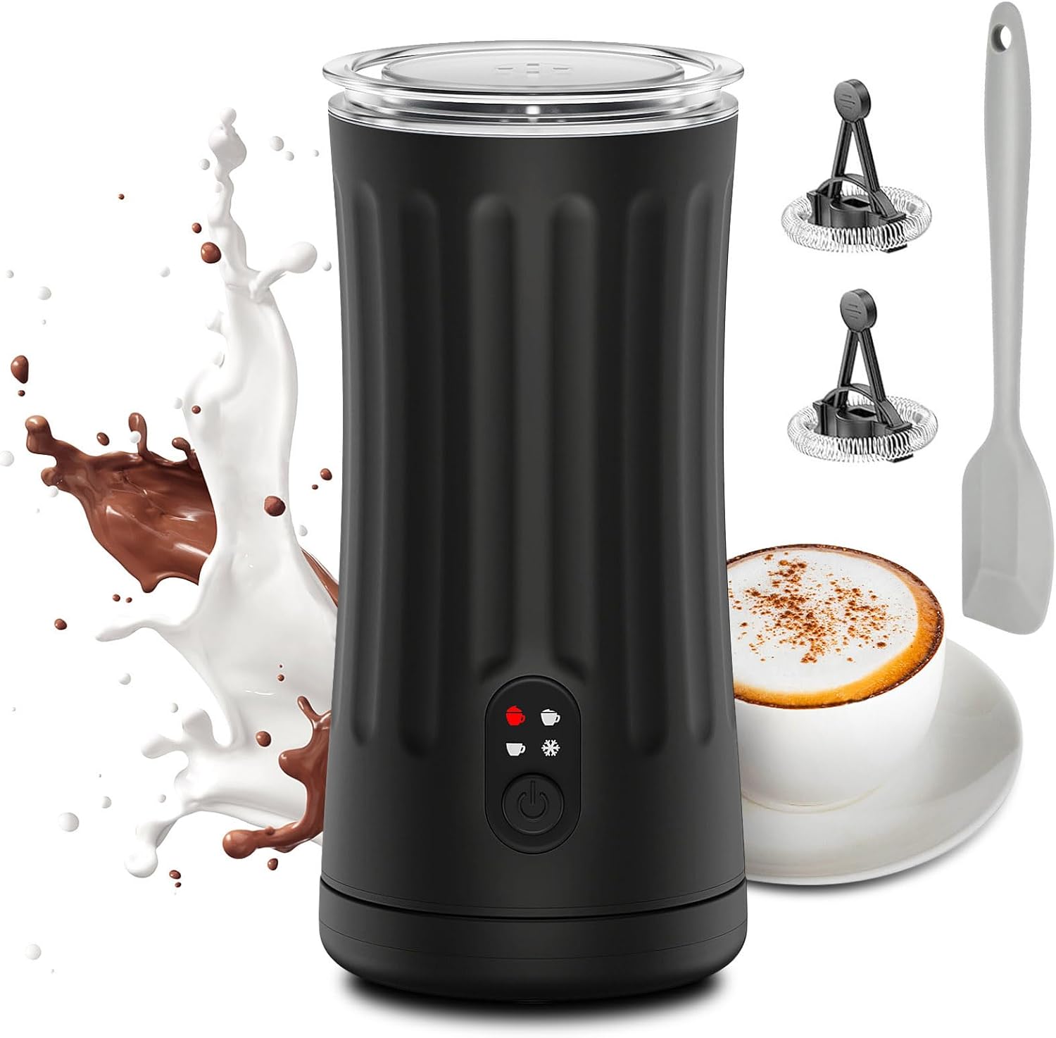 4-in-1 Milk Frother & Steamer - Perfect Foam Every Time!