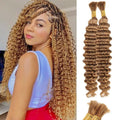 Boho Braids Bulk Blonde Human Hair Extensions - 16 in Deep Wave