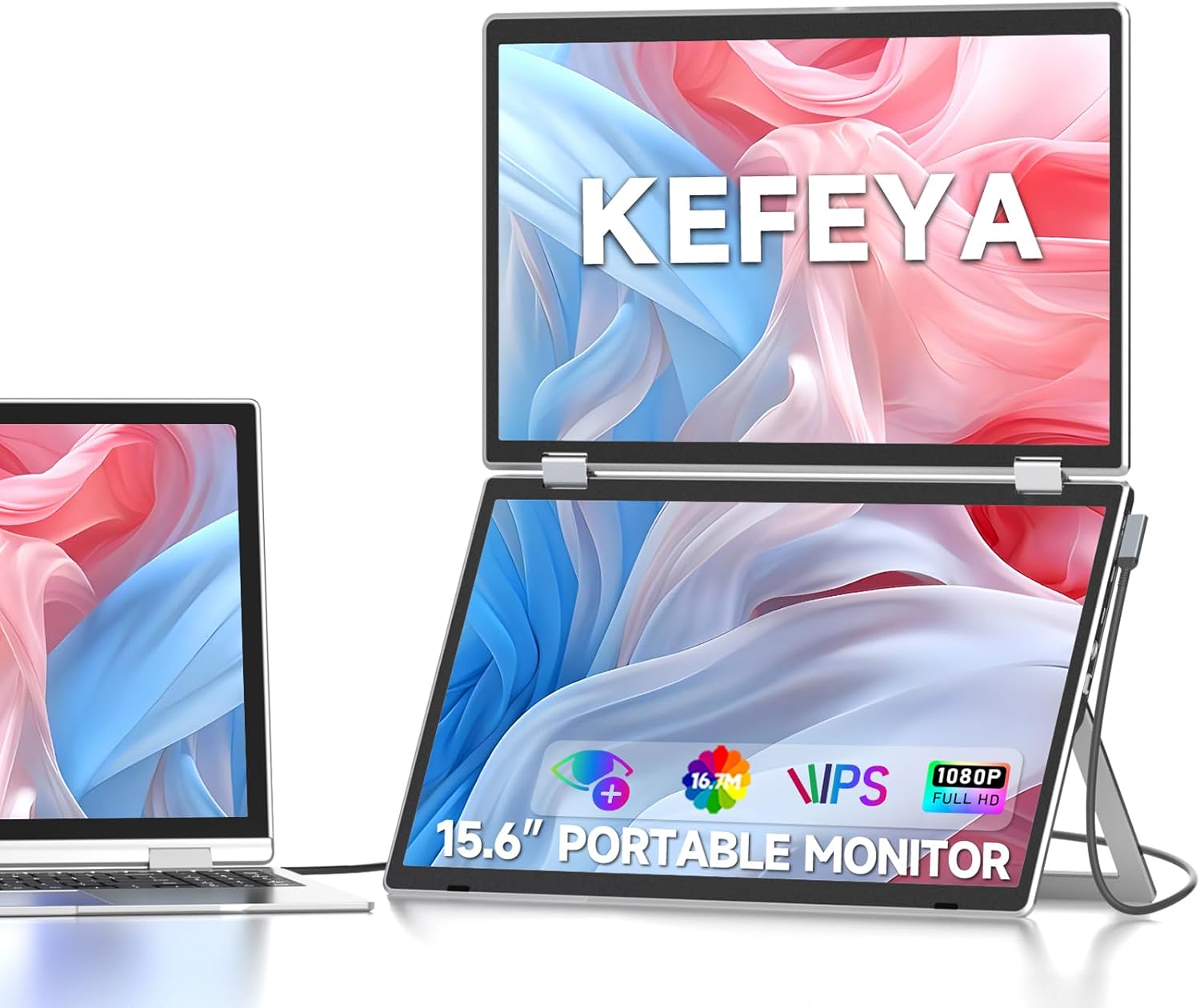 KEFEYA Triple Screen Laptop Extender - FHD Portable Plug & Play Monitor
